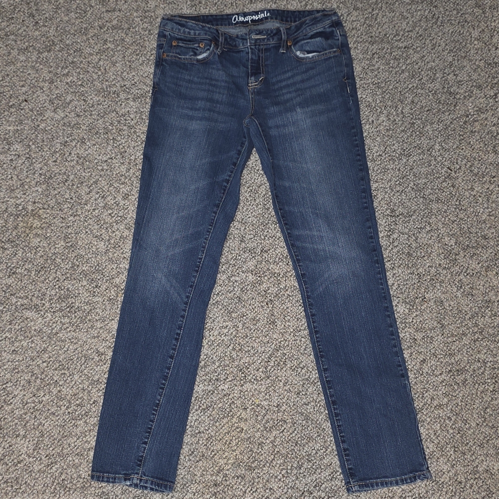 Aeropostale Bayla Skinny Women's Dark Blue Skinny Jeans